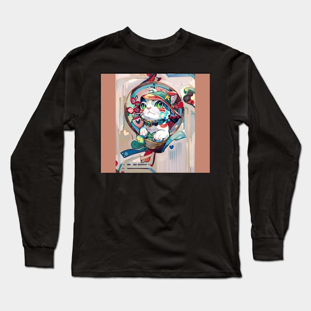 Sushi cat Wasabi Long Sleeve T-Shirt by The Roke's Collective